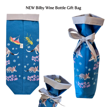 The best way to wrap a bottle of wine in under 2 minutes. Australian made and eco friendly gift for women and men. Donation made to bilby conservation for every sale.