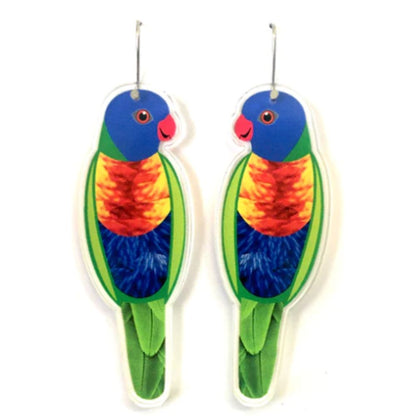 Lorikeet earrings - cheeky and colourful gifts